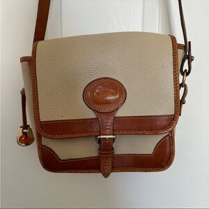 Vintage Dooney & Bourke Crossbody Bag Cream Brown
